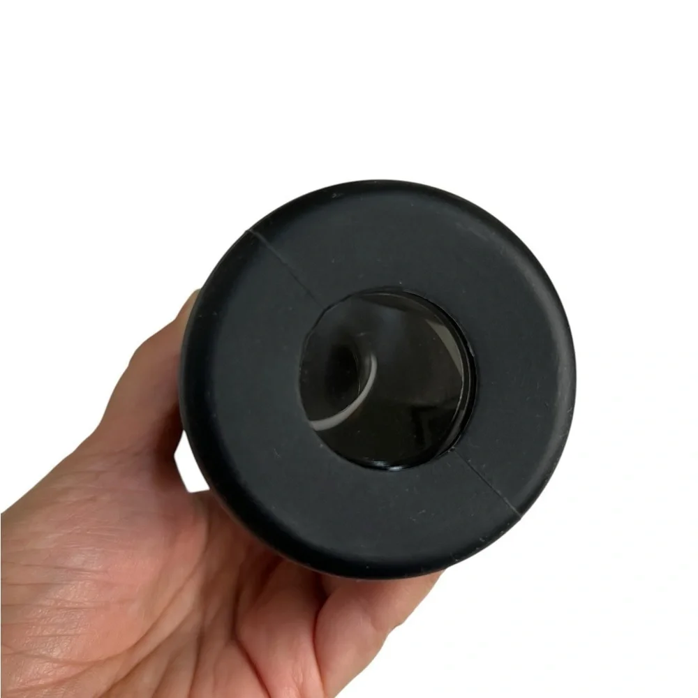NEW Peleton Water Bottle 16 oz insulated Glass black silicone with paper inside
